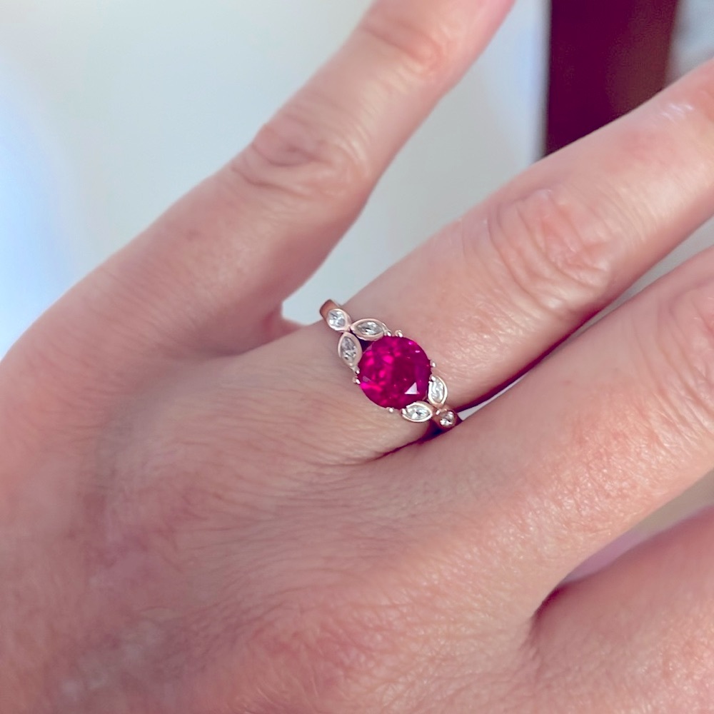 Ruby And Cz Ring - image 2